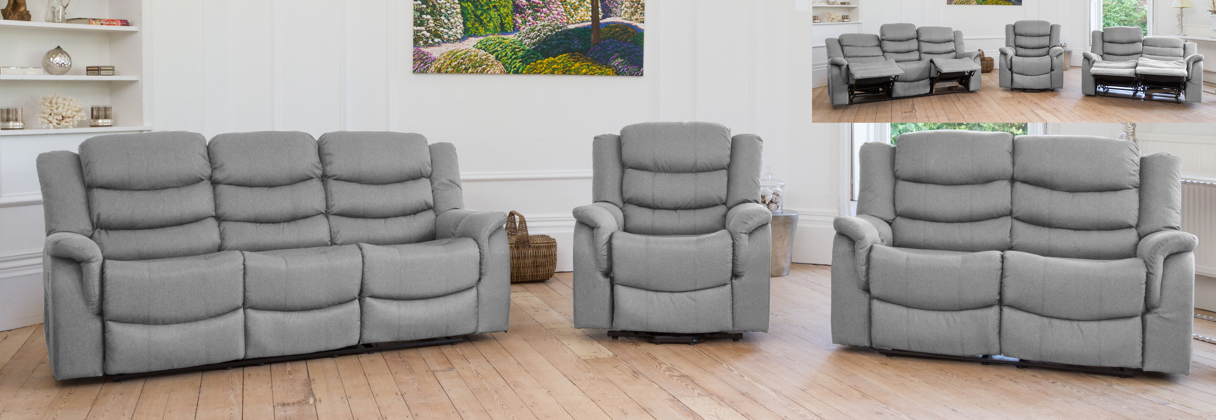 3 piece suite 2025 with reclining chairs